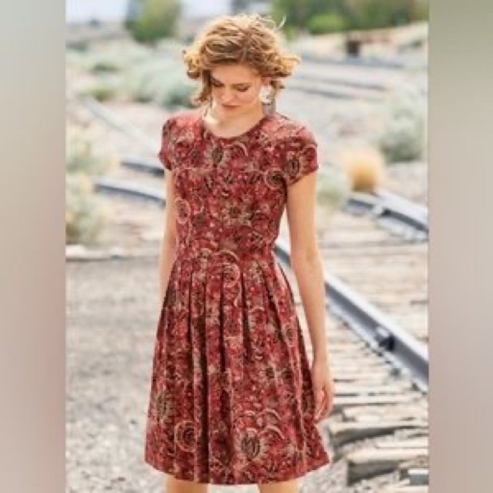 Peruvian Connection Madder Chintz Dress